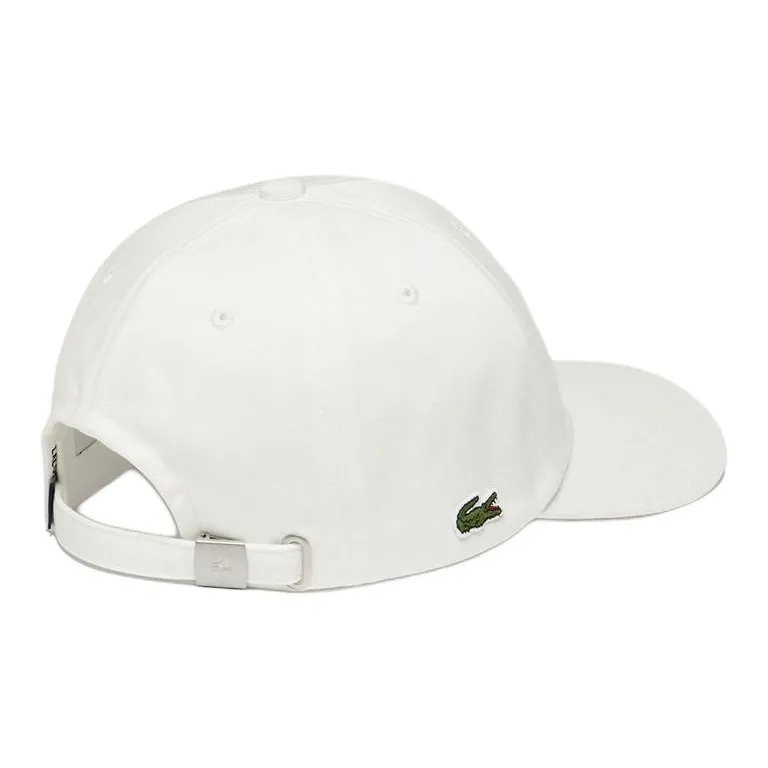 LACOSTE Cotton Twill Baseball Caps Men's White-1