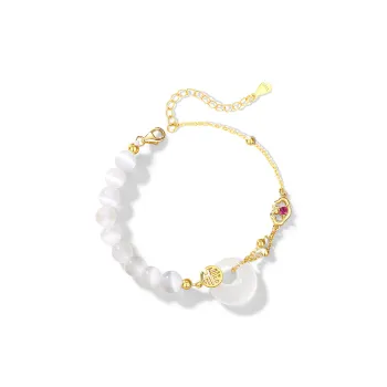 JOYDINNY Chalcedony Jade Bracelets Women's
