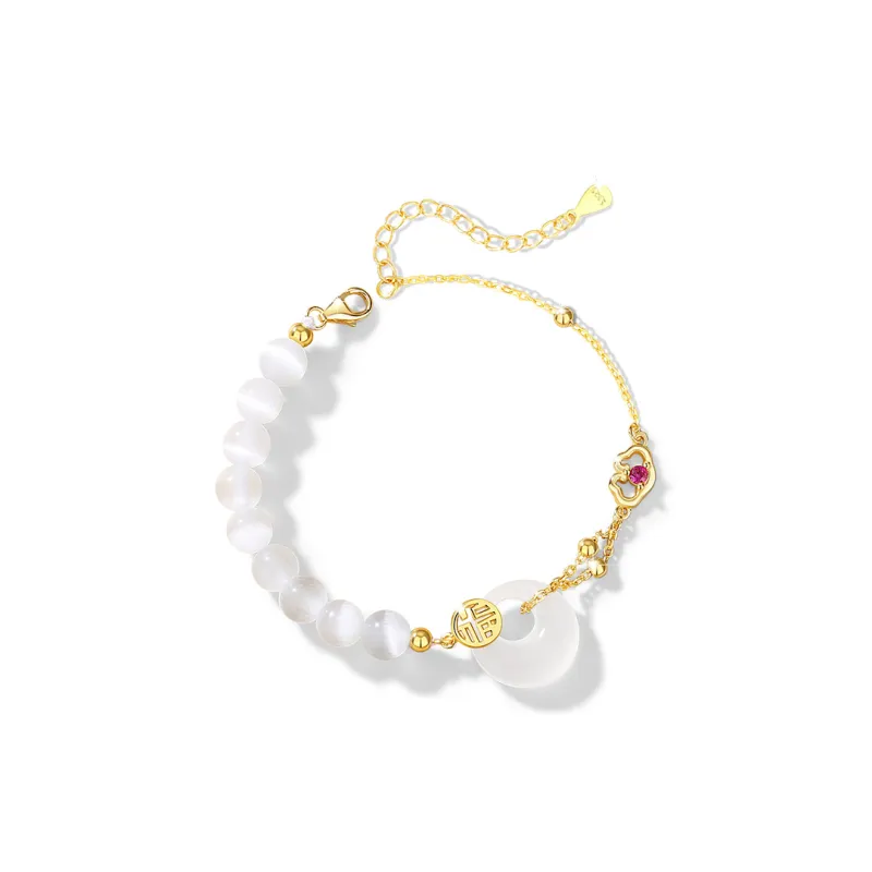 JOYDINNY Chalcedony Jade Bracelets Women's-0