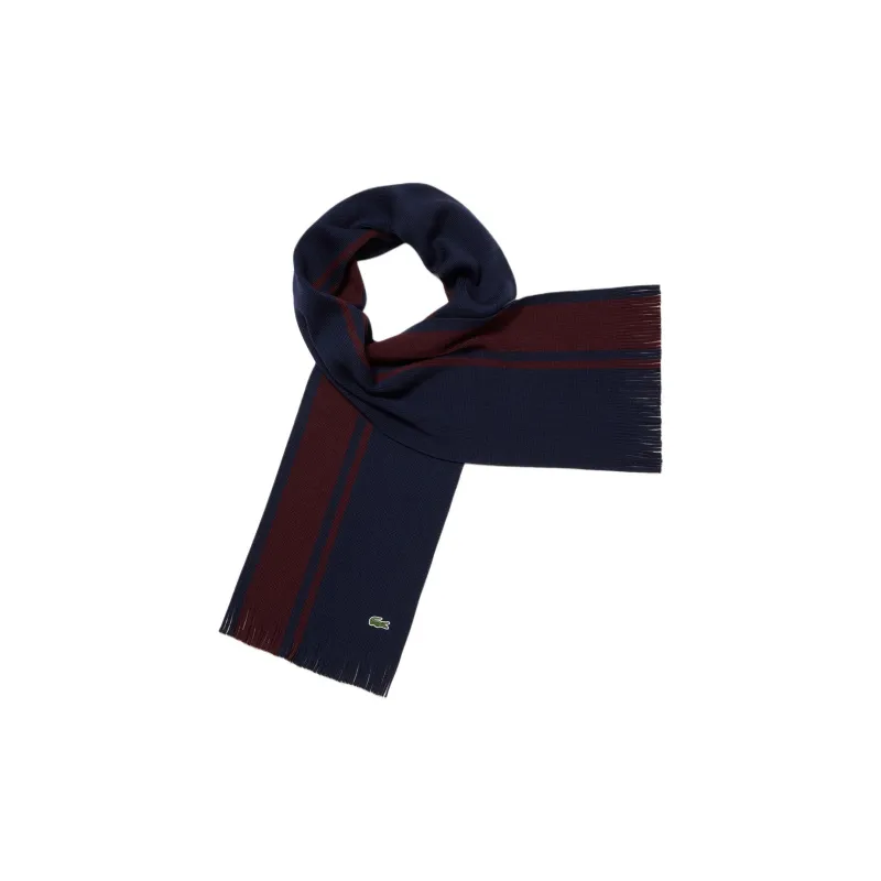 LACOSTE Wool Knit Scarves Men's Red-1