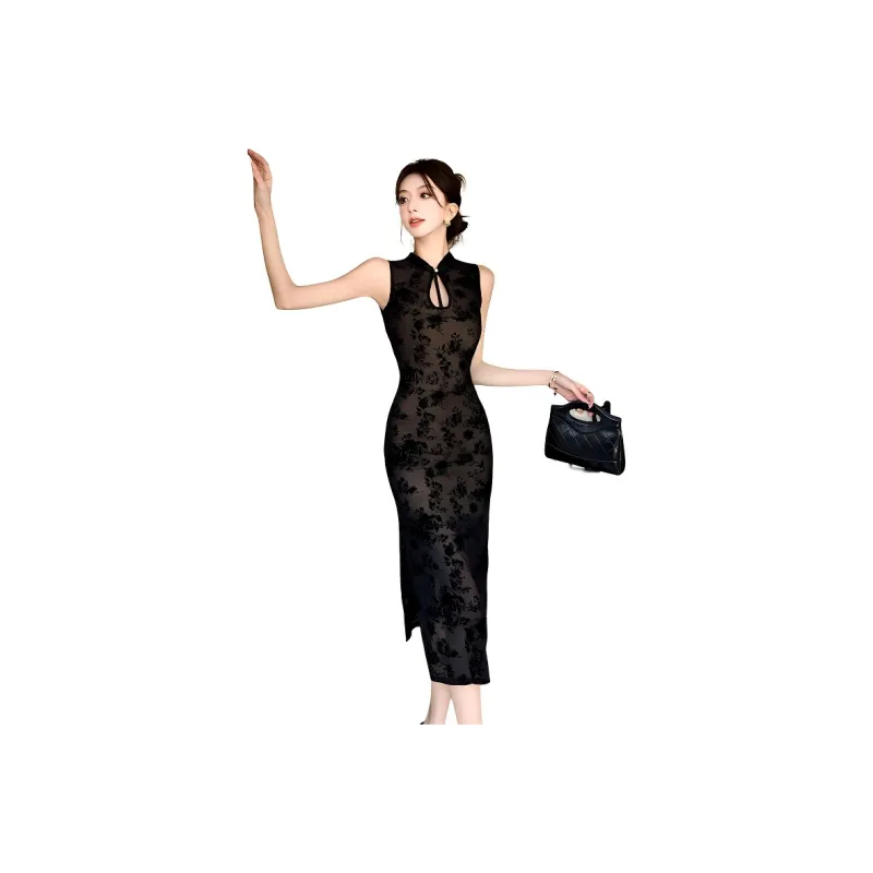 XIANSINIAO Sleeveless Dress Women's-0