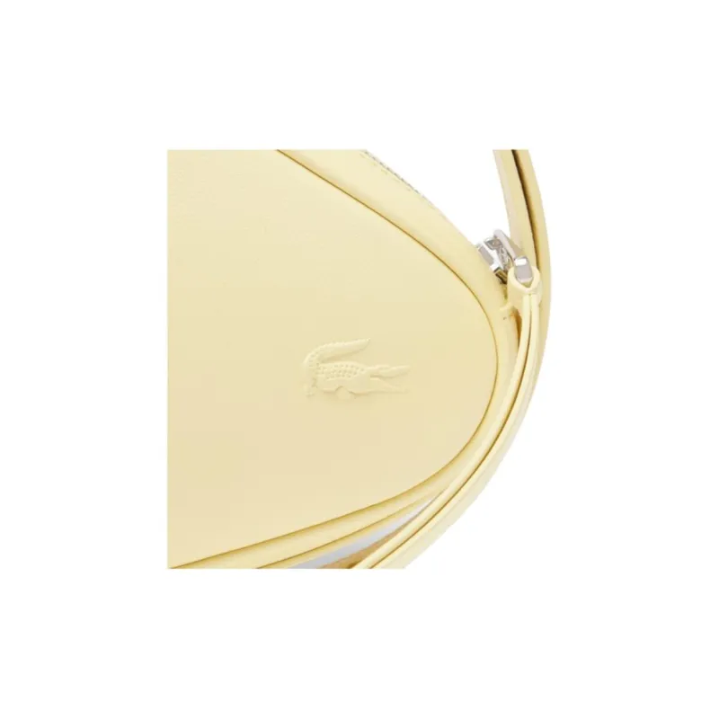 LACOSTE Leather Ball Racket Bag, Shoulder Bag Unisex Yellow-5