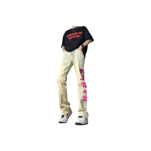 HEIYIXIANSHENG Jeans Unisex White