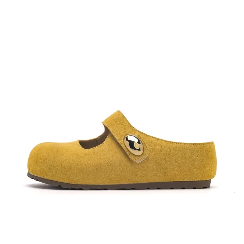 UNCLEWEN Rubber Sole Abrasion Resistant Slip Resistant Closed Toe Slippers Women's-6