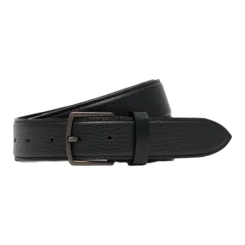 LACOSTE Cow Leather Belts Men's Black Width 3.5CM