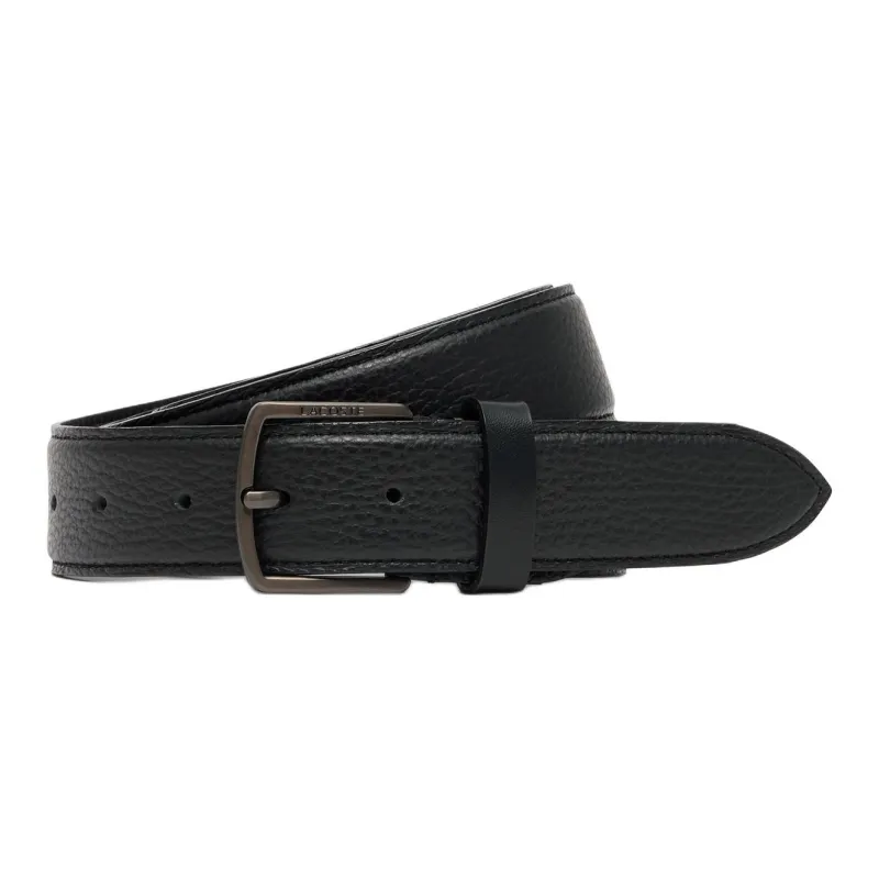 LACOSTE Cow Leather Belts Men's Black Width 3.5CM-0