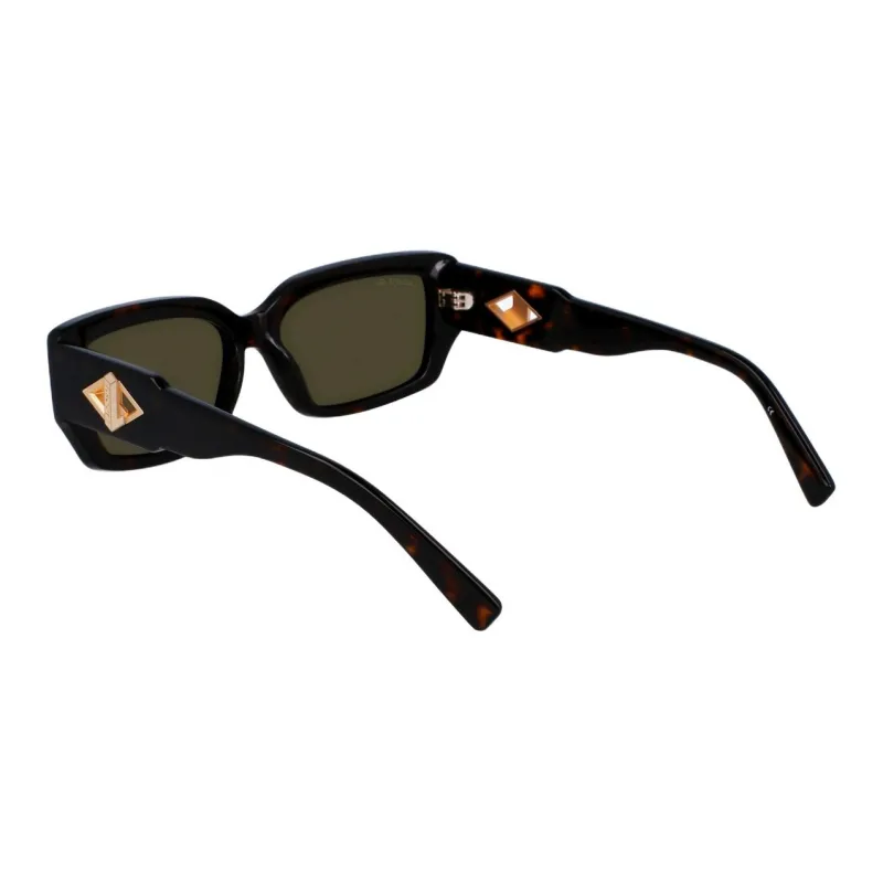 LACOSTE Plastic Irregular Shape Sunglasses Women's Black-1