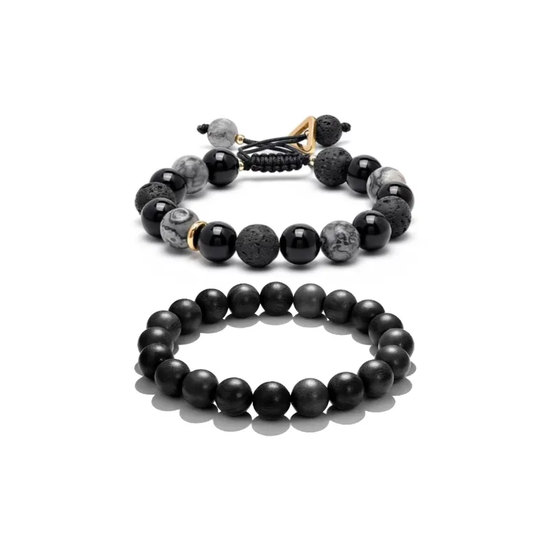 JIAFULAI Ebony Bracelets Unisex-0