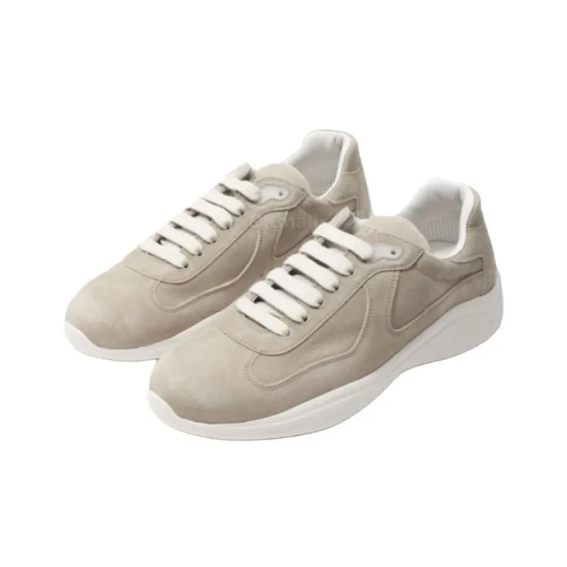 PRADA Low Top Casual Shoes Men's Beige-2