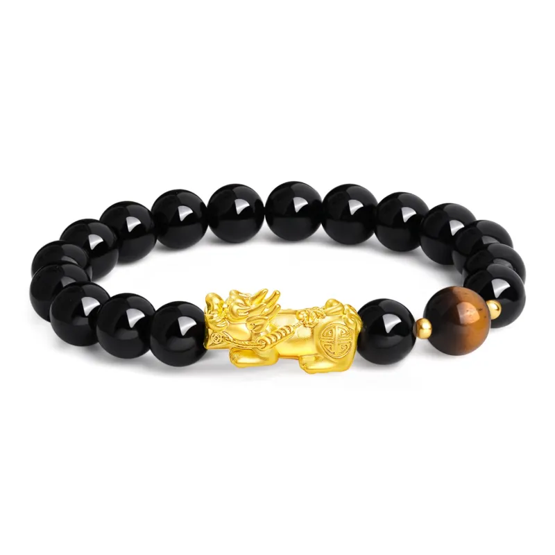 Lao Feng Xiang Obsidian Jade Bracelets Unisex-6