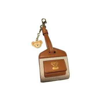 Disney Leather Earphone Case Women's Beige & Brown