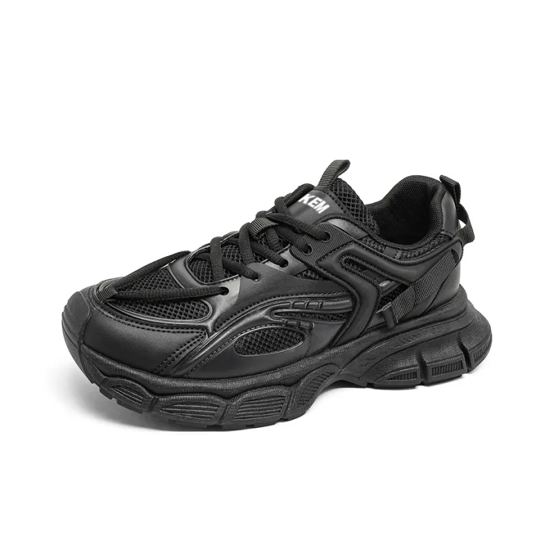 JKEM Anti Slip And Wear Resistant Height Increasing Low Top Chunky Sneakers Men's-1