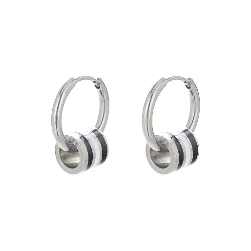JKEM Titanium Steel Earrings Unisex-0