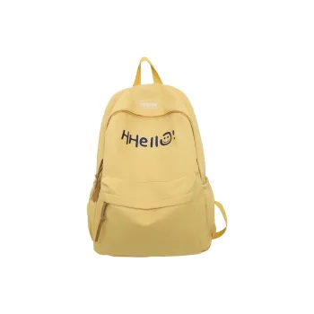 Kaka Tree Nylon Backpack Unisex Yellow/Black/Purple/Orange Red/Green/White/Light Pink/Blue