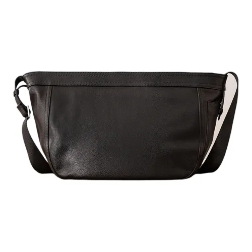 Back Step Genuine Leather, Top Grain Cow Leather Backpack, Shoulder Bag, Crossbody Bag Unisex Black