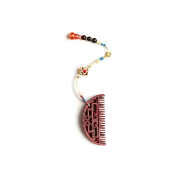 DALONG Small Leaf Red Sandalwood Wooden Comb Unisex