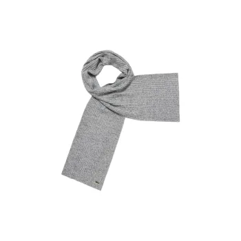LACOSTE Wool, Acrylic Knit Scarves Men's Gray