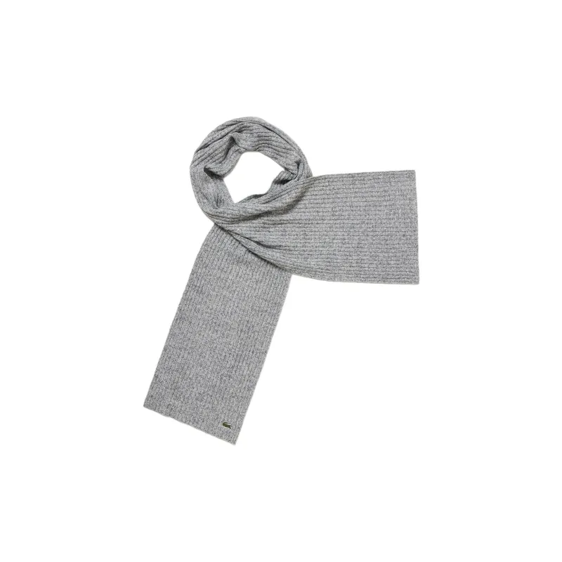 LACOSTE Wool, Acrylic Knit Scarves Men's Gray-0