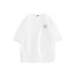 [7A Antibacterial & Loose Fit Breathable]White (with Gold Letter Chest Logo)