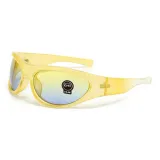 Lemon Yellow Frame with Blue Lens