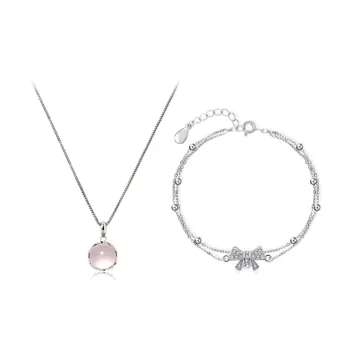 I&YOU Colored Glaze Jade Necklaces Women's
