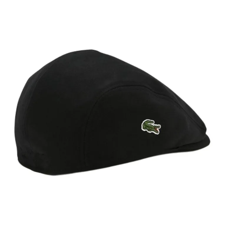 LACOSTE Cotton Twill, 100% Cotton Berets Men's Black-2