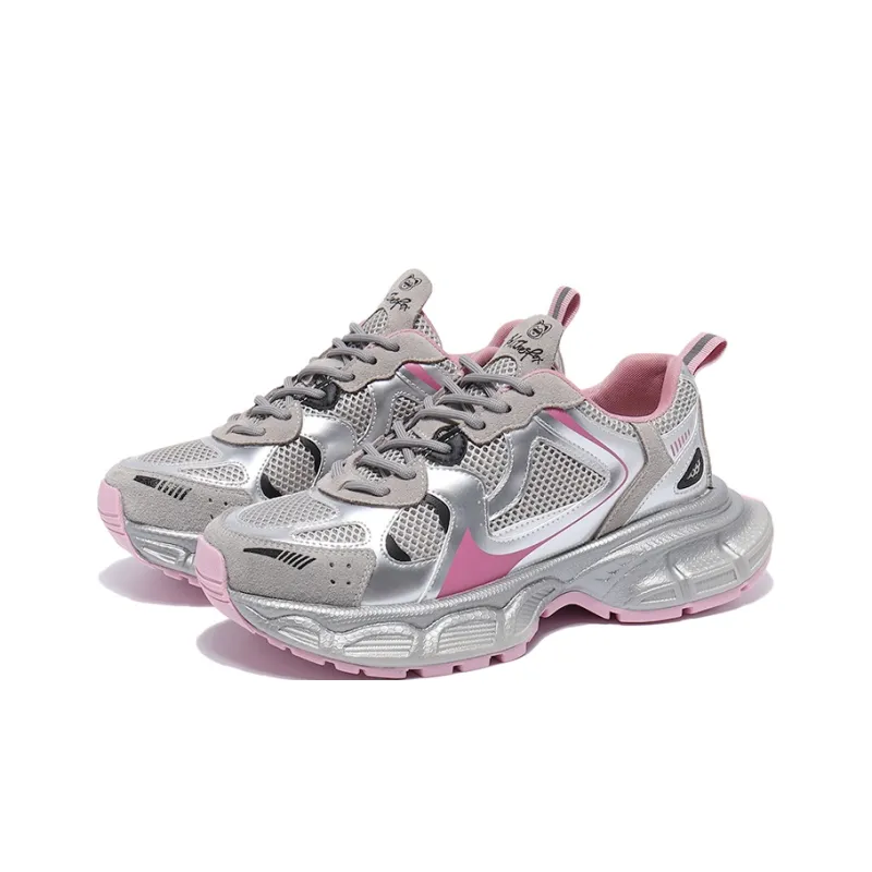 ALI THE FOX Breathable And Lightweight Low Top Chunky Sneakers Women's-6