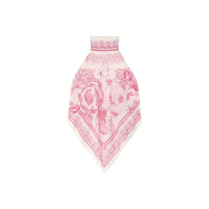 VERSACE Underwater Barocco Cover up Foulard Top-0