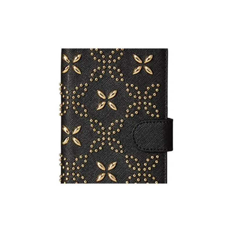 MICHAEL KORS Cross-Stitch Leather Clutches Wallet Women's Black-3