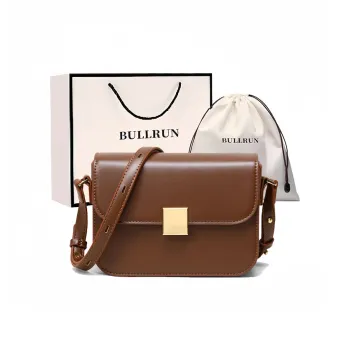 Bullrun Cow Leather Shoulder Bag Women's Mocha