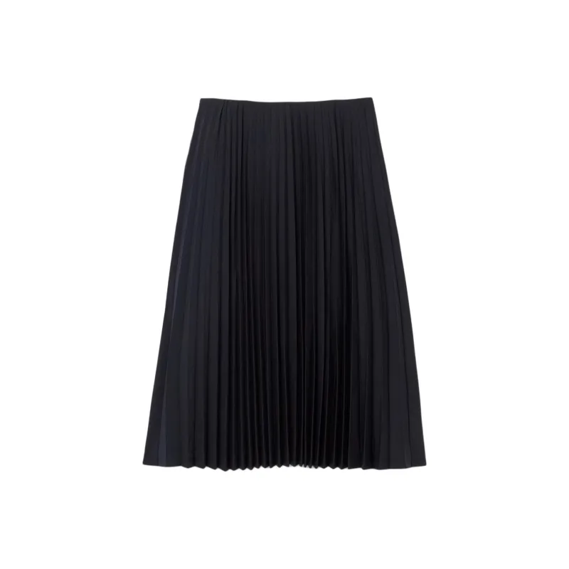LACOSTE Casual Long Skirt Women's Marine Blue-1