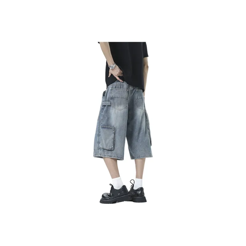 TELENT Denim Shorts Unisex Blue-0