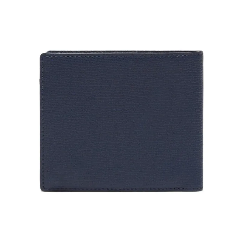 LACOSTE Cow Leather Wallet Men's Marine Blue-1