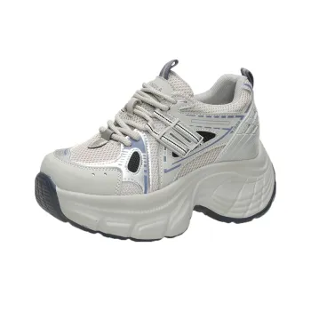The Mystery Of Glamour Breathable Height Increase Low Top Chunky Sneakers Women's