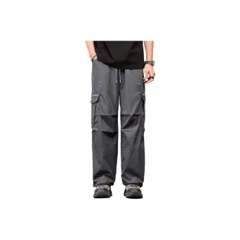 FAIRWHALE Casual Pants Men Stone Gray