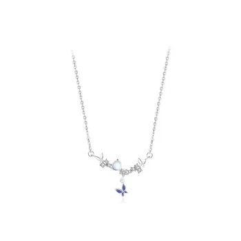 JOYDINNY Colored Glaze Jade Necklaces Women's