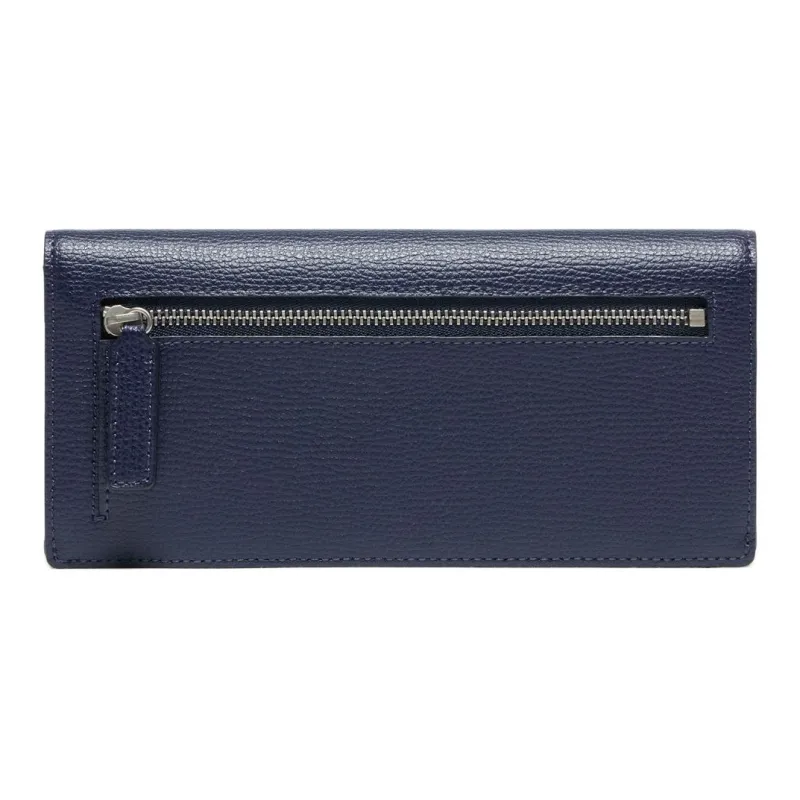 LACOSTE Leather Wallet Regular Men's Marine Blue-1