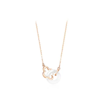 JOYDINNY Chalcedony Jade Necklaces Women's