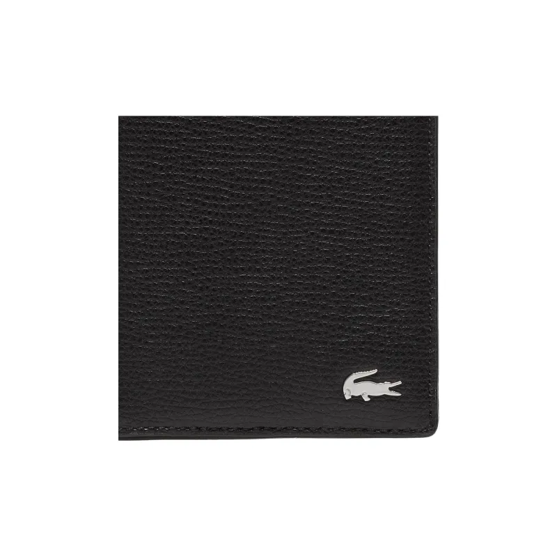 LACOSTE Cow Leather Wallet Men's Black-4