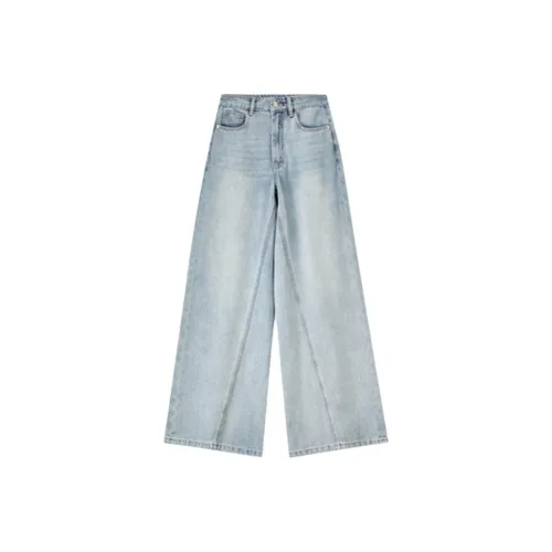LUYOUYE Jeans Women's Cloud Smoke Blue