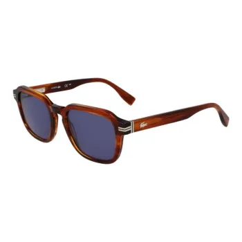 LACOSTE Plastic Metal Square Sunglasses Men's Tortoiseshell