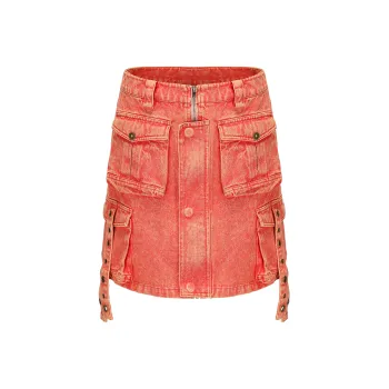 VANN VALRENCÉ Denim Short Skirts Women's