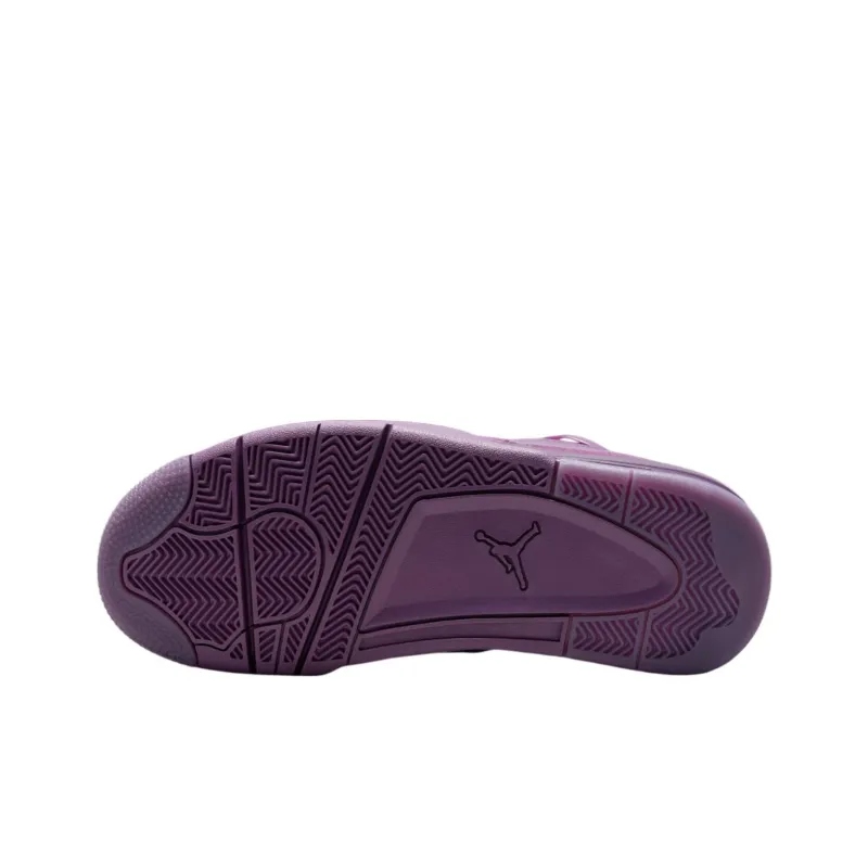 Jordan Air Jordan 4 Anti Slip Wear Resistant Low Top Vintage Basketball Shoes Unisex Purple-5