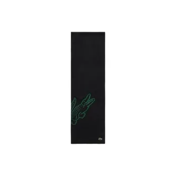 LACOSTE Wool, Acrylic Knit Scarves Men's Black