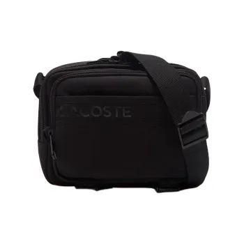 LACOSTE Nylon Shoulder Bag Men's Black