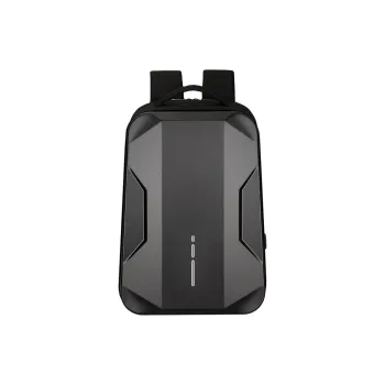 Yalu ABS+PC Backpack Regular Unisex Black/Silver