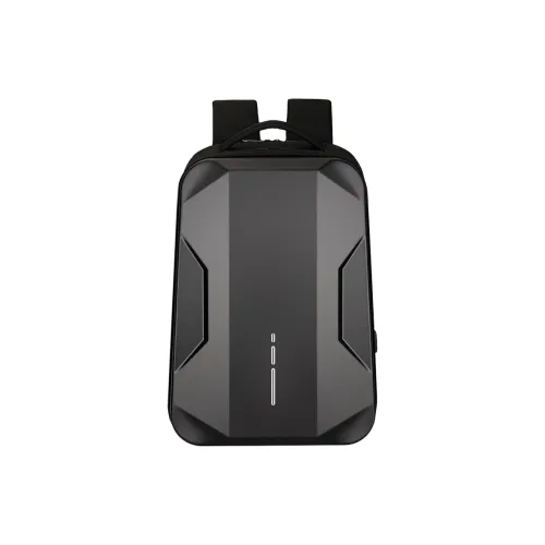 Yalu ABS+PC Backpack Regular Unisex Black/Silver