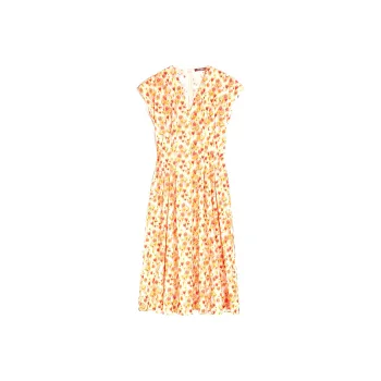 MaxMara Studio SS23 Short Sleeved Dress Women's Orange