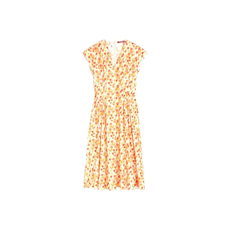 MaxMara Studio SS23 Short Sleeved Dress Women's Orange-0