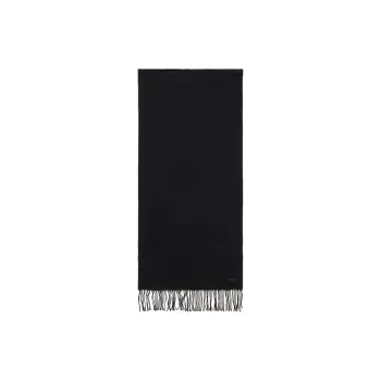 LACOSTE Wool Knit Scarves Women's Black